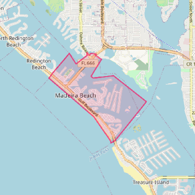 Map of Madeira Beach