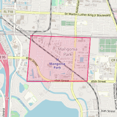 Map of Mangonia Park
