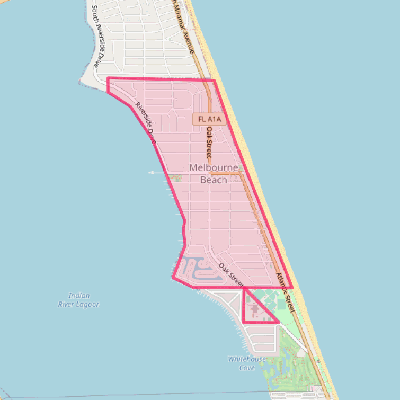 Map of Melbourne Beach