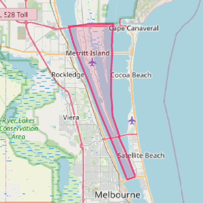 Map of Merritt Island