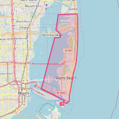 Map of Miami Beach