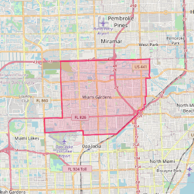 Map of Miami Gardens