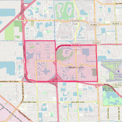 Map of Miami Lakes