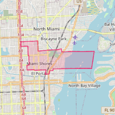 Map of Miami Shores