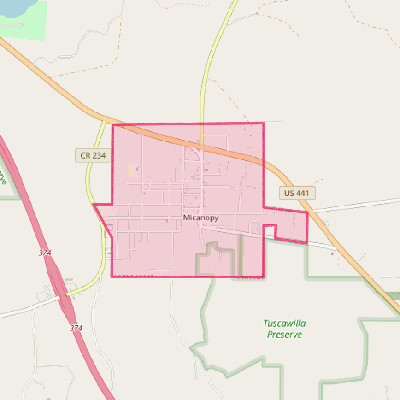 Map of Micanopy