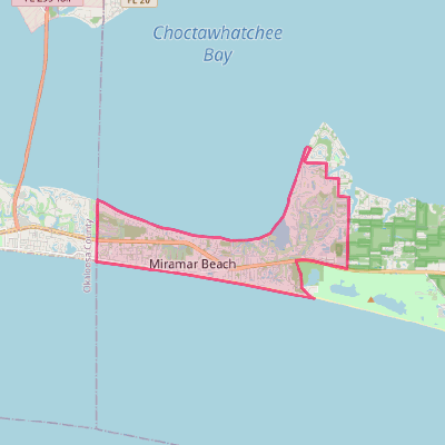 Map of Miramar Beach