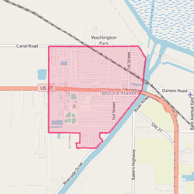 Map of Moore Haven