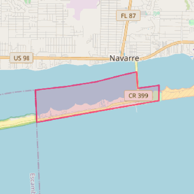 Map of Navarre Beach