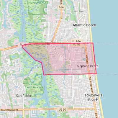 Map of Neptune Beach