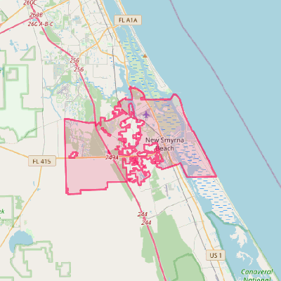 Map of New Smyrna Beach