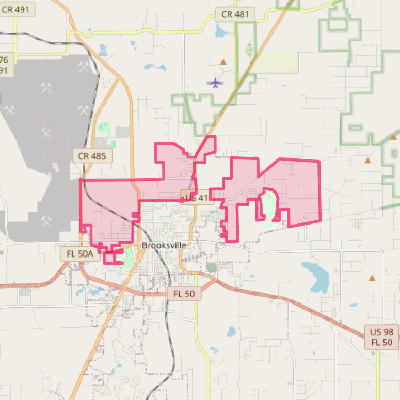 Map of North Brooksville