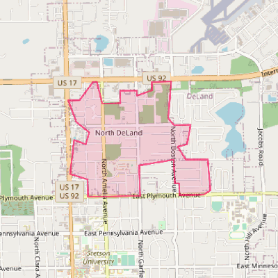 Map of North DeLand