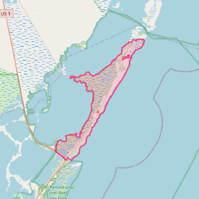 Map of North Key Largo