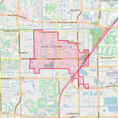 Map of North Lauderdale