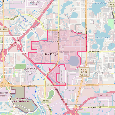 Map of Oak Ridge