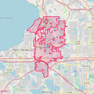 Map of Ocoee