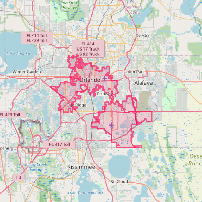 Map of Orlando