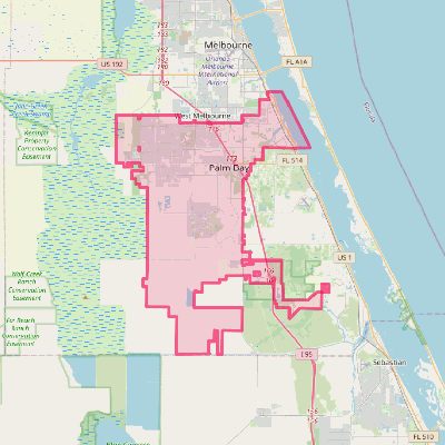 Map of Palm Bay