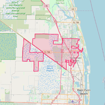 Map of Palm Beach Gardens