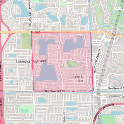 Map of Palm Springs North