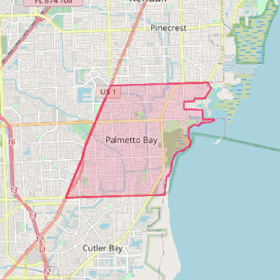 Map of Palmetto Bay