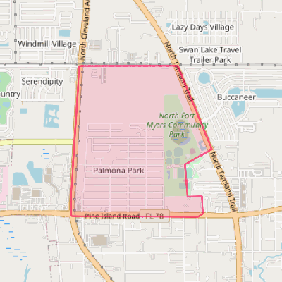 Map of Palmona Park