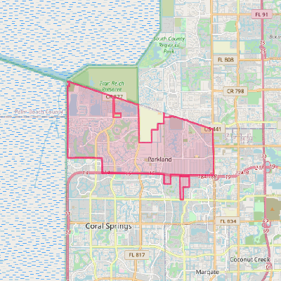 Map of Parkland