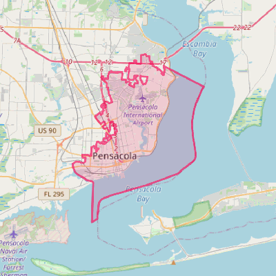 Map of Pensacola