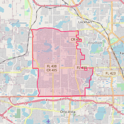 Map of Pine Hills