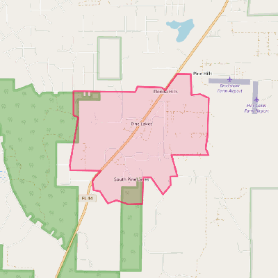 Map of Pine Lakes