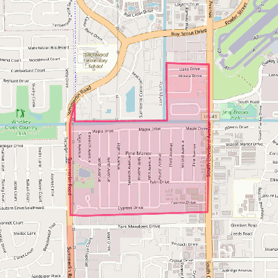 Map of Pine Manor