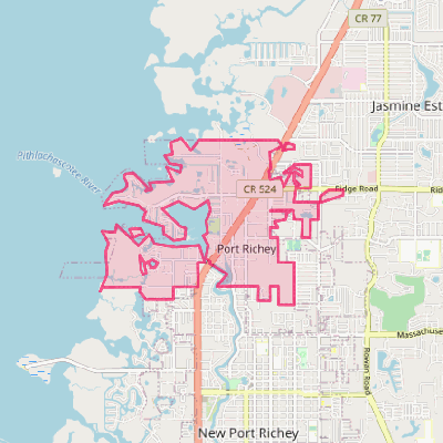 Map of Port Richey