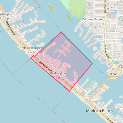 Map of Redington Beach