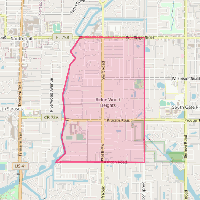 Map of Ridge Wood Heights