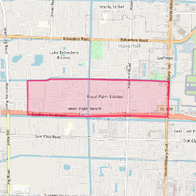 Map of Royal Palm Estates