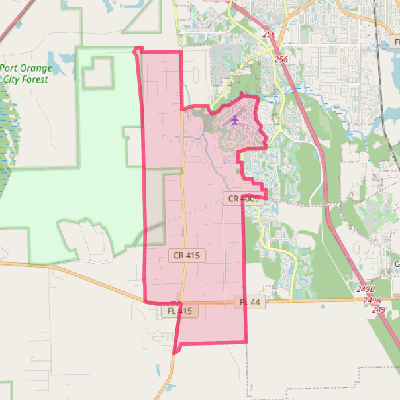 Map of Samsula-Spruce Creek