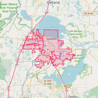 Map of Sanford