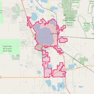 Map of Sebring