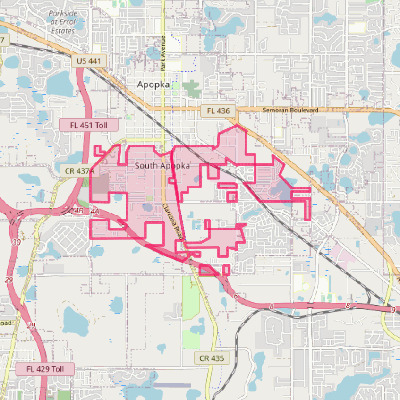 Map of South Apopka