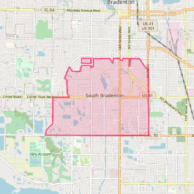 Map of South Bradenton