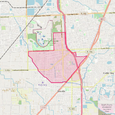 Map of South Miami Heights