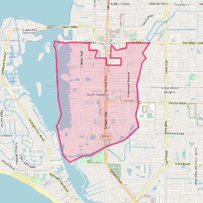 Map of South Sarasota