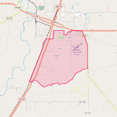 Map of Southeast Arcadia