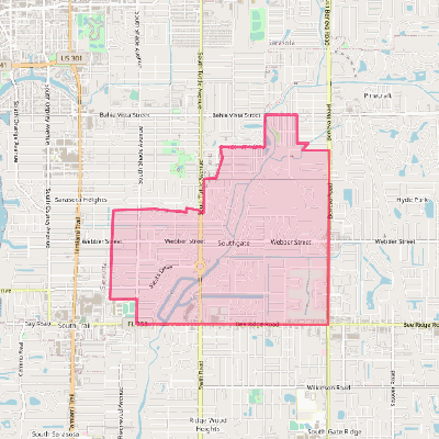 Map of Southgate