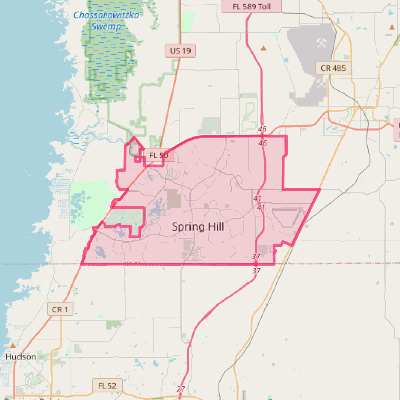 Map of Spring Hill