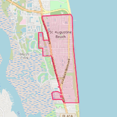 Map of St. Augustine Beach