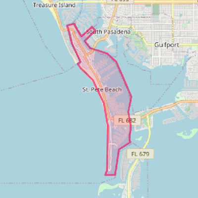 Map of St. Pete Beach