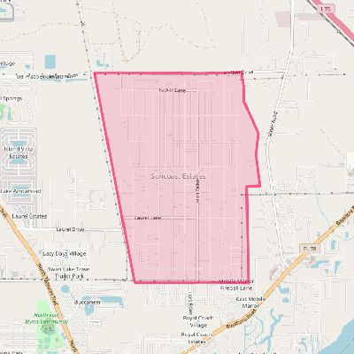 Map of Suncoast Estates