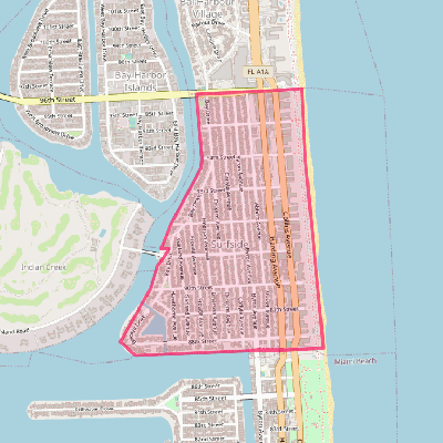 Map of Surfside