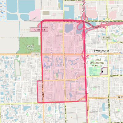 Map of Tamiami